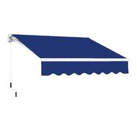 Auvent de terrasse réglable avec manivelle - Résistant aux UV - En aluminium/polyester - Imperméable - Pour extérieur, balcon, jardin et terrasses. Parfait pour la protection solaire