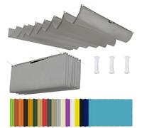 Auvent de terrasse rétractable - 1,1 x 5,5 m - Imperméable, résistant aux UV et à la déchirure - Gris clair - Avec œillets et corde pour une protection solaire ultime