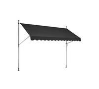 VEVOR Auvent rétractable 350×120 cm – manuel (manivelle), réglable 218–310 cm, anti-UV, noir