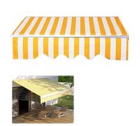 Auvent de terrasse rétractable en polyester résistant à l'eau pour porte et fenêtre, parfait pour les magasins, restaurants, cafés, cours et balcons