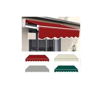 Auvent de terrasse rétractable en tissu 100 % polyester, résistant à la décoloration et au vent, idéal pour piscine et marché agricole, toutes saisons, économie d'énergie (rouge, 6 x 1,5 m)