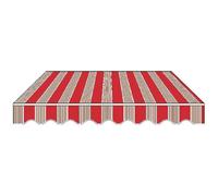 Auvent de terrasse rétractable en tissu de rechange avec pince réglable pour fenêtre de jardin, balcon, abri résistant aux intempéries - 500 x 150 cm