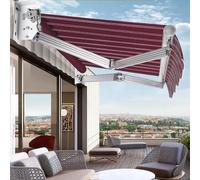 Auvent de terrasse rétractable en tissu imperméable pour terrasse, jardin et balcon, fonctionnement facile, protection UV, 1,8 x 1,2 m