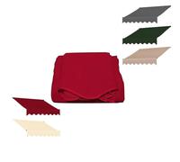 Auvent de terrasse rétractable en tissu imperméable - Rouge - 400 x 150 cm - Idéal pour les espaces extérieurs - Résistant aux UV - Installation facile - Solution d'ombrage