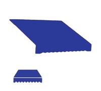 Auvent de terrasse rétractable en tissu - Pare-soleil manuel - Pour fenêtre et porte - Abri extérieur - Bleu - 250 x 150 cm