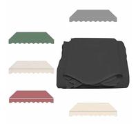 Auvent de terrasse rétractable imperméable, résistant aux UV en tissu Oxford avec cantonnière résistante aux déchirures - Pour cour, terrasse, balcon, 4 x 2,5 m