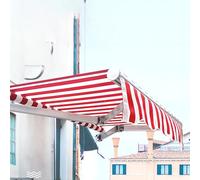 Auvent de terrasse rétractable manuel avec manivelle, protection contre la pluie et la neige, pare-soleil (4 x 3,5 m)