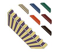 Auvent de terrasse rétractable manuel en tissu polyester résistant à l'eau et durable - Jaune - 5,5 x 2,5 m