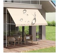 Auvent de terrasse rétractable, manuel et réglable avec manivelle pour porche, jardin, balcon - 140 x 120 cm