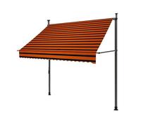 Auvent de terrasse rétractable manuel - Hauteur réglable, aucun perçage nécessaire, autoportant pour auvent extérieur