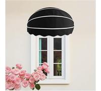 Auvent de terrasse rétractable pour protéger de l'ombre et de la pluie, auvent d'extérieur pour fenêtres et portes, auvent en toile noire, taille : 80 cm, idéal pour terrasse et jardin