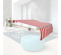 Auvent de terrasse rétractable, réglable, imperméable, protection solaire, idéal pour fenêtre, porte et terrasse