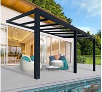 Auvent de terrasse Stockholm Palram - Canopia 3,4 x 5,9 m alu gris