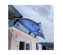 Auvent de toit incurvé en métal pour portes et fenêtres 120 x 280 cm - Étanche - Avec système de drainage - Débit d'eau de pluie des deux côtés - Abri d'extérieur élégant