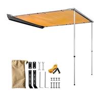 Auvent de Toit Rétractable pour SUV, Idéal pour Le Camping Pare-Soleil Latéral Rétractable pour Voiture, Protection UV50+, avec Sac de Transport(200x200cm/6.6x6.6ft)