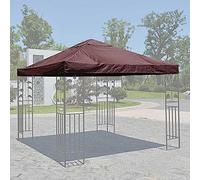 Auvent de tonnelle imperméable en polyester 300D avec aération, pour cadre de véranda d'été, terrasse