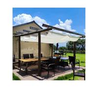 Auvent de vague d'extérieur - Auvent de pergola - Voile d'ombrage rétractable - Corde - Auvent coulissant flexible pour jardin, terrasse, terrasse - Protection solaire imperméable pour gazebo (l : 3,2