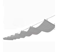Auvent de Voile d'Ombrage de Vague en U,Rétractable Kit de Couverture d'Ombre pour Extérieur,Auvent à Vagues pour Pergola,Toile d'Ombrage Anti-UV 95%,avec Kit Montage (1.5x10m)