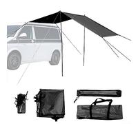 Auvent de voiture 210D anti-UV imperméable pour caravane, van, camping-car (noir)