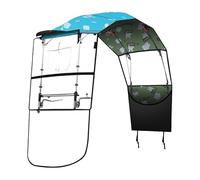 Auvent de voiture à batterie amovible, pliable et rétractable, pare-brise de voiture électrique, parapluie de soleil for moto(Green color)