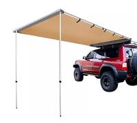 Auvent de voiture,auvent latéral de galerie de toit,auvent de véhicule coulissant,tente de voiture,tente de camping de voyage en plein air,coupe-vent,adapté pour camping-car,SUV,camion Khaki,2 * 2m