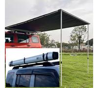 Auvent de voiture avec coque en alliage d'aluminium, lampe intégrée, coupe-vent, imperméable, protection solaire pour SUV et véhicule en extérieur