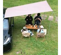 Auvent de Voiture Portable, Auvent de Camping-car, Sans Matériel de Galerie de Toit, Étanche UV50+, Adapté for SUV, Berline, Camion, Monospace(Khaki,6.6x9.8ft/2x3m)