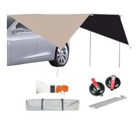 Auvent de voiture pour camping - Housse imperméable de 2,75 x 3,35 m, protection UV et résistance au vent pour ombrager la partie arrière du véhicule, pour voitures, caravanes, SUV, camions et