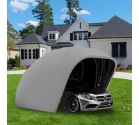 Auvent de voiture semi-automatique en acier inoxydable - Résistant aux intempéries et au vent - Rétractable - Garage portable pour camping en plein air