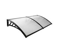 Auvent d'entrée extérieur - Auvent de protection UV pour abri de jardin contre la pluie et la neige - Housse transparente 100 x 240 cm - Auvent de porte résistant aux intempéries.
