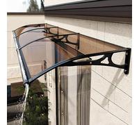 Auvent d'entrée extérieure avec grand évier - Auvent de protection contre la pluie pour porte d'entrée - Surplomb résistant aux intempéries pour entrée - Bouclier élégant et fonctionnel contre la