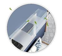 Auvent d'entrée invisible - Protection contre les UV et la pluie - Pour fenêtres et portes - En polycarbonate - Pas besoin de supports - Idéal pour les porches avant et arrière - Auvent résistant aux