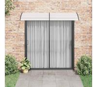 Auvent d'entrée polycarbonate 240 x 75 cm noir transparent | Plaques de 5 mm, supports ABS, barres en aluminium, résistant aux agents atmosphériques, kit de montage inclus