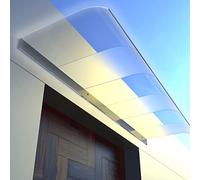 Auvent d'extérieur 50 x 100 cm en polycarbonate résistant aux UV pour portes et finition semi-givrée, abri résistant aux intempéries, installation facile