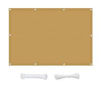 Auvent d'extérieur 9 x 10 m avec protection UV 95 % et taux d'ombre de 98 % pour terrasse et jardin avec cordes de 5 x 1 m pour une installation facile Kaki