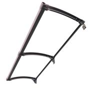 Auvent d'extérieur avec cadre en polycarbonate et aluminium, résistant aux intempéries, assemblage facile pour jardin, terrasse, balcon