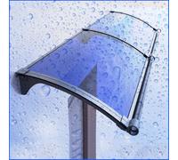 Auvent D'extérieur avec Gouttière en Alliage D'aluminium,Convient Aux Entrées,Jardins,Patios Et Porches,Abri Contre La Pluie Et Le Soleil Doté d'une Large Gouttière (45x350cm,S)