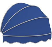 Auvent d'extérieur bleu durable - Cadre en aluminium de 80 cm en polyester résistant à l'eau pour balcon, café, restaurant, terrasse, solution d'ombrage élégante pour porte d'entrée