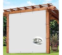Auvent d'extérieur de 1,2 x 2,8 m - Protection UV avec cordes de fixation pour serres, abris auto, piscines et patios - Auvent blanc pour toutes les saisons