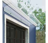 Auvent d'extérieur durable en polycarbonate transparent pour porte arrière et porche Protection invisible Résistant aux intempéries