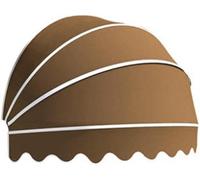 Auvent d'extérieur élégant de 90 cm en aluminium - Polyester marron résistant à l'eau pour balcon, magasin, restaurant, café, terrasse, porte d'entrée - Protection solaire durable