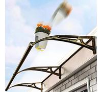 Auvent d'extérieur élégant et en polycarbonate de 200 x 80 cm, support d'arche en aluminium pour balcon, résistant aux intempéries, design élégant (couleur : B taille : 60 x 300 cm, 24 x 118)