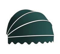 Auvent d'extérieur en aluminium - Polyester vert résistant à l'eau pour balcon, magasin, restaurant, café, terrasse, porte d'entrée - Solution d'abri durable de 145 cm