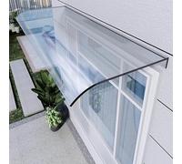 Auvent d'extérieur en polycarbonate imperméable pour portes et fenêtres, résistant aux UV, design invisible