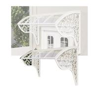 Auvent d'extérieur en polycarbonate pour porte d'entrée, terrasse, garage, balcon, cadre en fer, résistant aux intempéries, 100 x 60 cm, protection polyvalente