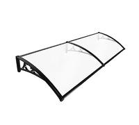 Auvent d'extérieur en polycarbonate pour portes, balcons et fenêtres - Protection contre le soleil et la pluie - 280 x 60 cm - Résistant aux intempéries - Installation facile