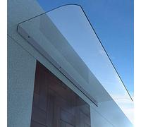 Auvent d'extérieur en polycarbonate résistant aux UV pour portes et fenêtres - Housse transparente durable - Installation facile - Protection contre les intempéries - 50 x 100 cm