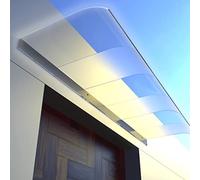 Auvent d'extérieur en polycarbonate semi-givré pour porte d'entrée, protection contre les UV et la pluie, pare-soleil de fenêtre pour jardin, terrasse, porche, 40 x 290 cm