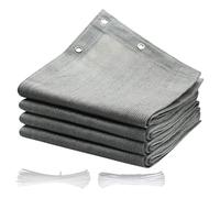 Auvent d'extérieur en tissu indéchirable pour terrasse et clôture avec œillets - 5 x 8 m - Gris - Pour pergola d'arrière-cour - Empêche la vue des voisins