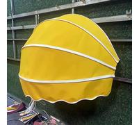 Auvent d'extérieur imperméable et pliable pour portes et fenêtres, balcon, fonctionnement manuel - 70 cm - Jaune